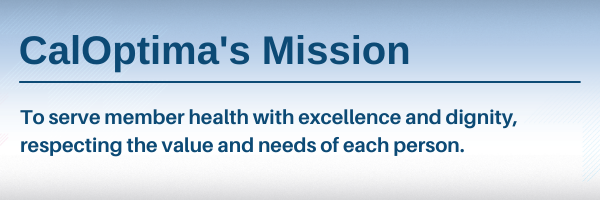 CalOptima New Mission